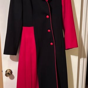 Charles Klein Colorblock Dress Coat